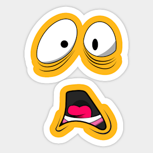 Funny Face Shock Sticker